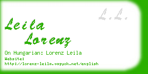 leila lorenz business card